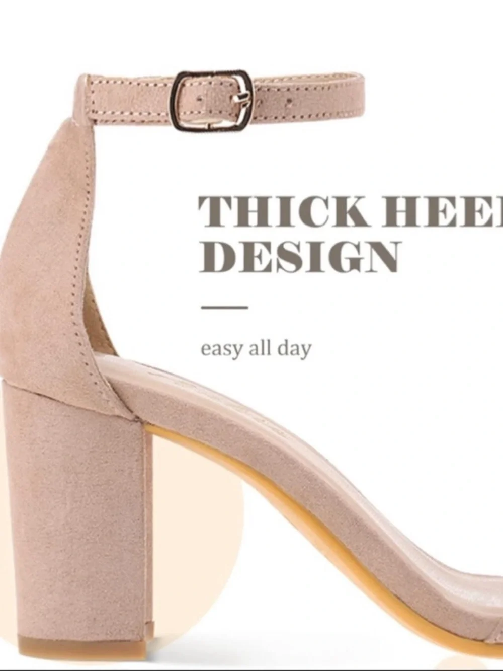 NEW Ankis Open Toe Ankle Strap Chunky Heel Sandals